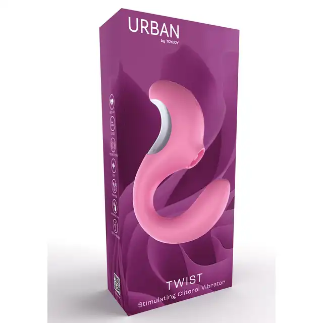 ToyJoy - Twist Clitoral Vibrator. Podwójny wibrator do pulsującej stymulacji łechtaczki i wibrującej punktu G, zaprojektowany dla maksymalnej przyjemności