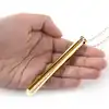 Le Wand - Vibrator Necklace Gold. Elegancki złoty wibrator w formie naszyjnika. Luksusowy naszyjnik z wibratorem o podłużnym kształcie