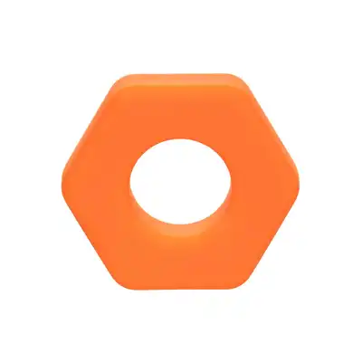 Calexotics - Alpha Prolong Sexagon Ring - pomarańczowy ring na penisa, który poprawi Twoja erekcję!