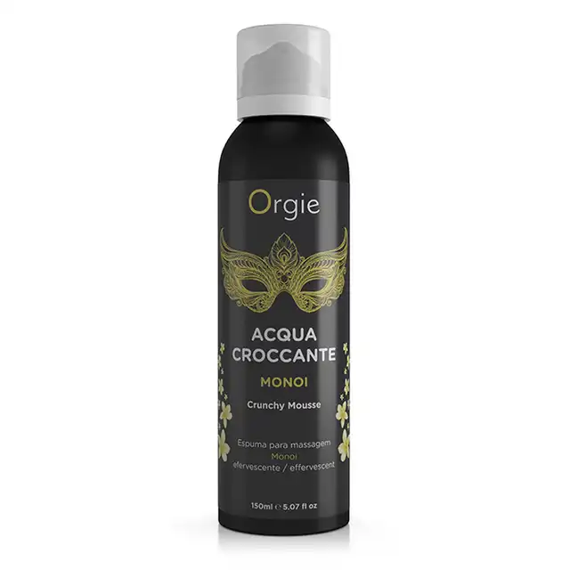 Orgie - Acqua Croccante Monoi Crunchy Mousse 150 ml. Nawilżający mus do masażu ciała o delikatnym zapachu monoi, dostarcza uczucie chrupiącego musowania