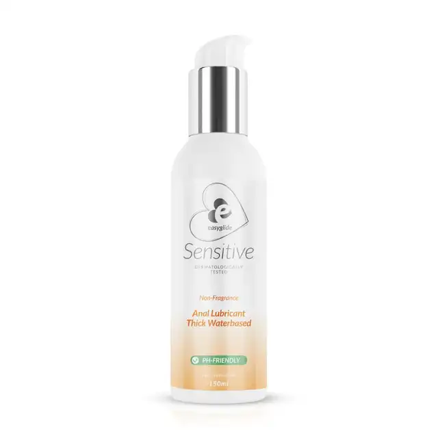 EasyGlide - Sensitive Anal Thick Waterbased 150ml. Gęsty wegański żel analny dla skóry wrażliwej, zapewnia komfort i nawilżenie 