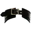 Bad Kitty - Collar black. Szeroka, skórzana obroża z ringiem do przypięcia smyczy, doskonale podkreśla uległość i pokorę w estetycznym stylu