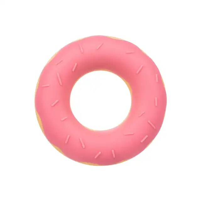CalExotics - Dickin Donuts Silicone Ring. Pierścień na penisa o kształcie i wzorze donuta, słodkie gadżet wspomagający erekcję 