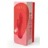 Amour - Rabbit Vibe Camille. Czerwony, elegancki wibrator z króliczkiem i 2 silniczkami o wodoodporności IPX6
