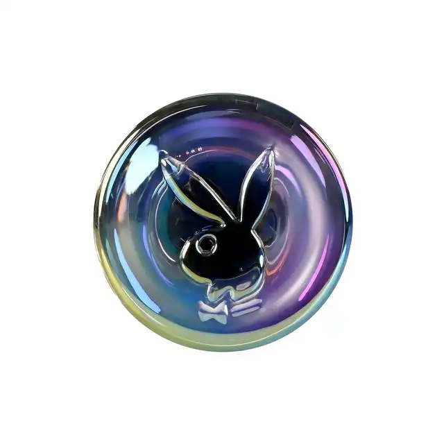 Playboy - Jewels Wand. Eleganckie szklane dildo z wąską końcówką i stopniowanymi koralikami, z kryształowym opalizującym wykończeniem