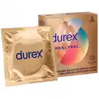 Durex - Real Feel 3 szt. Klasyczne prezerwatywy nielateksowe, poczuj moc naturalnych doznań z prezerwatywami nowej generacji