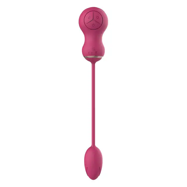 Dreamtoys - Flexible Dual Stimulator. Niesamowity różowy pulsujący stymulator łechtaczki z wibrującym jajeczkiem, podwójna przyjemność
