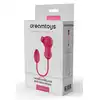 Dreamtoys - Flexible Dual Stimulator. Niesamowity różowy pulsujący stymulator łechtaczki z wibrującym jajeczkiem, podwójna przyjemność