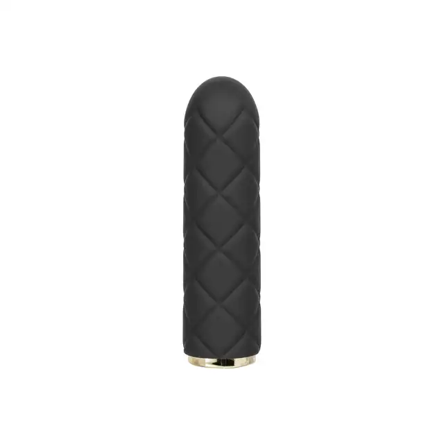 CalExotics - Raven Quilted Seducer. Mini wibrator o pikowanym wykończeniu z 10 ekscytującymi trybami wibracji i funkcją blokady w podróży