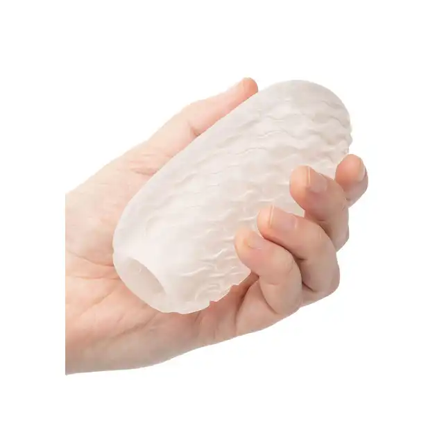 CalExotics - Boundless Squishy Ball Stroker Grey. Dwustronny masturbator, odkryj nieskończoną przyjemność w Twoich rękach z dwustronnym designem i wyjmowaną kulką