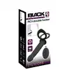 Black Velvets - Vibrating RC Double Fucker. Strapon męski, analny wibrator z pierścieniem na penisa i jądra, zapewniające intensywne doznania podwójnej penetracji