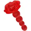 Boys Series - Flower Rose Rotating Anal Beads. Wibrujące koraliki analne na pilota z innowacyjną funkcją obrotową, elegancki design róży