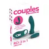 Couples Choice - RC 3in1 Vibrator. Zestaw wibrator do punktu G i ring erekcyjny, możliwość połączenia w cudowny stymulator podwójny, sterowanie za pomocą pilota