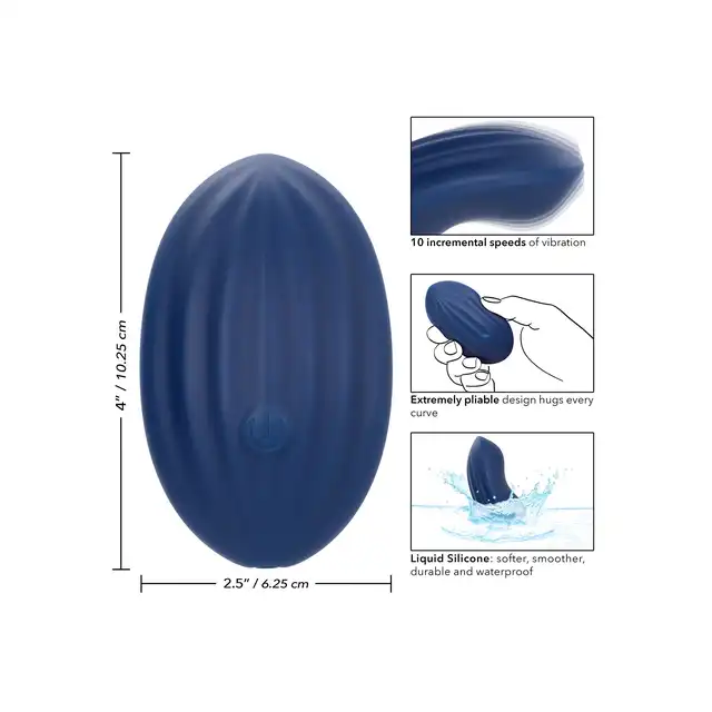 CalExotics - Cashmere Velvet Curve. Intensywny wibrator do łechtaczki, miękki i gładki silikon o sensualnych żłobieniach dla dodatkowej stymulacji