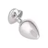 CalExotics - Jewel Large Ruby Heart Plug. Metalowy korek analny z czerwonym serduszkiem w podstawie, wtyczka o zaokrąglonym kształcie