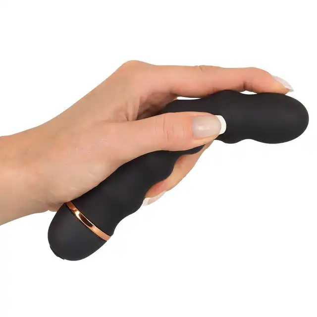 Bendy - Wavy Vibrator Black. Elastyczny wibrator rowkowy z miękką fakturą, 20 trybami wibracji, oferujący intensywną stymulację