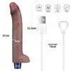 Lovetoy - Real 11 " Long Softee Vibrator. Duży, super realistyczny wibrator w brązowym kolorze z żylastą strukturą, silne wibracje w dużym rozmiarze