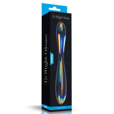 Twilight Gleam - Double Delight Dildo - szklane dildo opalizującym kolorze. Dwustronne 