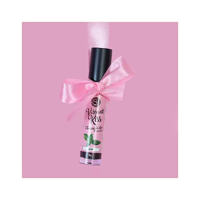 Secret Play - Lip Gloss Vibrant Kiss Mint. Stymulujący błyszczyk o odświeżającym smaku mięty, fale wibracyjne wywołujące mrowienie, pobudza zmysły i zwiększ przyjemność
