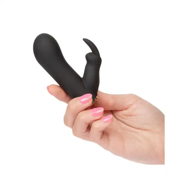 CalExotics - Raven Bunny. Mini wibrator podwójny z króliczkiem do łechtaczki, zanurz się w rozkoszach podwójnej stymulacji 