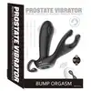 B-Series - Dual Tapping Anal Vibrator USB. Czarny silikonowy masażer prostaty z możliwością stymulacji jąder. Niesamowite doznania