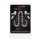 Calexotics - Crystal Chain Nipple Clamps White. Klamerki na sutki, zapewniają niezapomniane doznania dzięki regulowanemu naciskowi, solidnej konstrukcji oraz eleganckiemu designowi