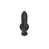 B-Series - Dual Tapping Anal Vibrator USB. Czarny silikonowy masażer prostaty z możliwością stymulacji jąder. Niesamowite doznania