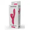 Dream Toys - Essentials Dual G-Spot. Różowy, silikonowy, profilowany wibrator ze stukającym stymulatorem łechtaczki