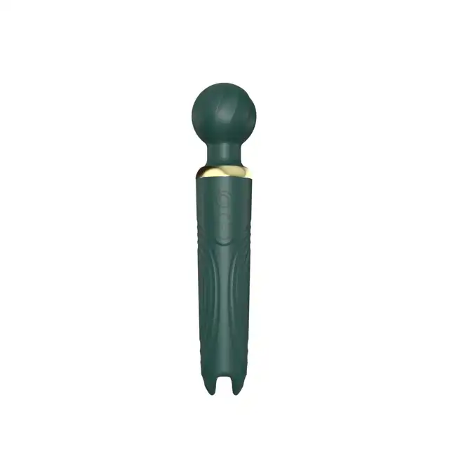 Bseries -  Av Wands Green. Ciemnozielona magiczna różdżka ze złotymi elementami. Intuicyjny interfejs i 10 funkcji