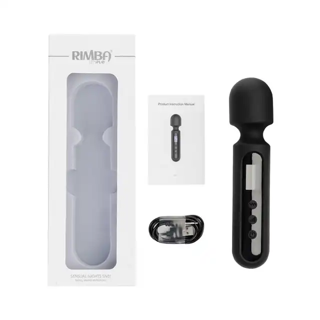 Rimba - SN05 Small Wand - wibrator magiczna różdżka z wyświetlaczem LCD