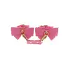 Taboom - Malibu Wrist Cuffs Pink. Różowe mankiety z uroczą kokardką i pozłacanymi detalami, łączące w sobie styl i przyjemność, zapewniające regulowane dopasowanie