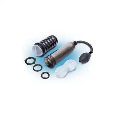 Zolo - 6 Pump &amp; Pleasure Set - zestaw powiększający do penisa! Pompka, ringi, masturbatory!