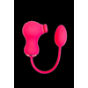 Dreamtoys - Flexible Dual Stimulator. Niesamowity różowy pulsujący stymulator łechtaczki z wibrującym jajeczkiem, podwójna przyjemność