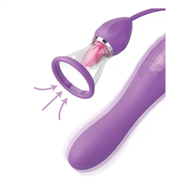 Pipedream - Ultimate Pleasure Max. Innowacyjna zabawka, zapewnia oszałamiającą stymulację oralną i wewnętrzną dzięki funkcji ssania, potężnym silnikom oraz zmotoryzowanemu językowi