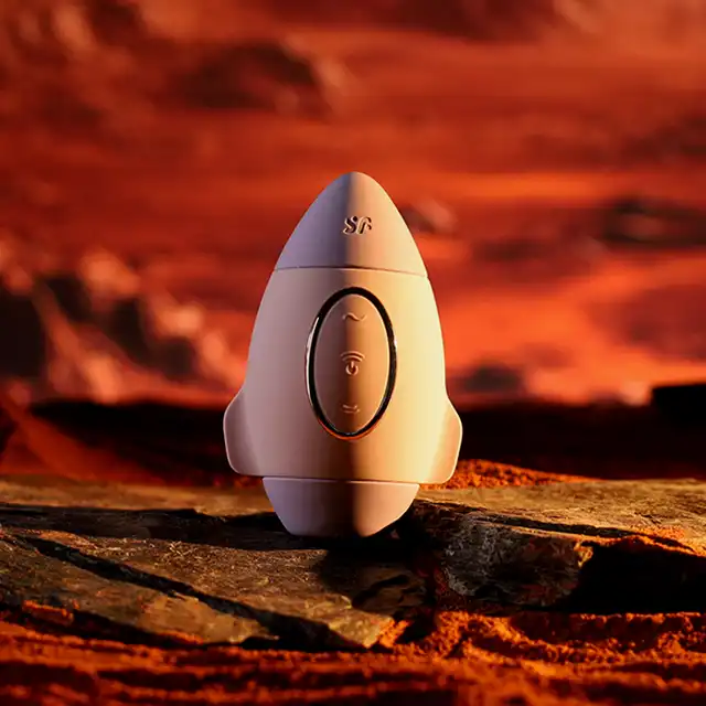 Satisfyer - Mission Control Purple. Mały wibrator w kształcie rakiety z podwójnym impulsem powietrza, idealny dla początkujących