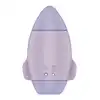 Satisfyer - Mission Control Purple. Mały wibrator w kształcie rakiety z podwójnym impulsem powietrza, idealny dla początkujących