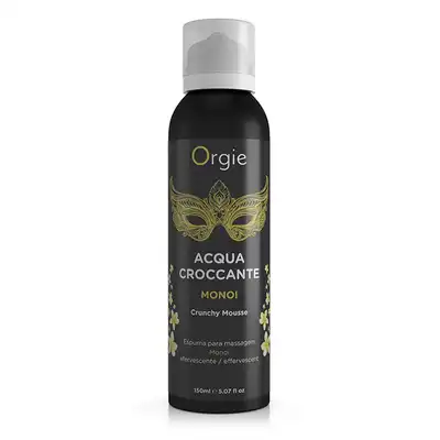 Orgie - Acqua Croccante Monoi Crunchy Mousse 150 ml. Nawilżający mus do masażu ciała o delikatnym zapachu monoi, dostarcza uczucie chrupiącego musowania