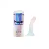 Love to Love - Dildoll Galactica - dwukolorowe dildo z silikonu z dodatkiem srebrnego brokatu