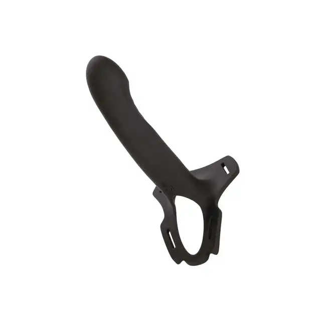 CalExotics - Boundless Rechargeable Harness. Wibrujący strapon z regulowaną uprzężą na biodra i uda, wielofunkcyjna przygoda pełna intensywnych wrażeń