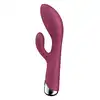 Satisfyer - Spinning Rabbit 1 Red. Wibrator z króliczkiem, który pieści łechtaczkę wibracjami, a punktowi G dogadza wibracjami i rotacją. Przygotuj się na nowe, orgazmiczne połączenie
