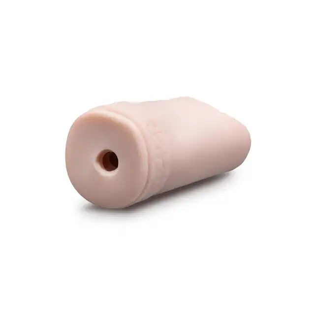 Blush - Enlust Alyssa Beige. Pochwa pociągającej modelki AI, ciasne żebrowanie z 5 dodatkowymi stymulującymi kulkami w oryginalnym designie