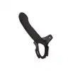 CalExotics - Boundless Rechargeable Harness. Wibrujący strapon z regulowaną uprzężą na biodra i uda, wielofunkcyjna przygoda pełna intensywnych wrażeń