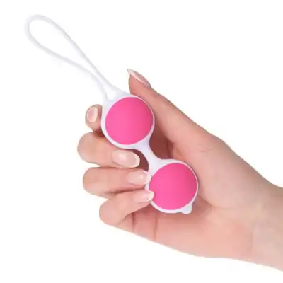 Toyz 4 Lovers- Palline double pleasure white - podwójne kulki Gejszy, idealne do ćwiczeń mięśni Kegla 