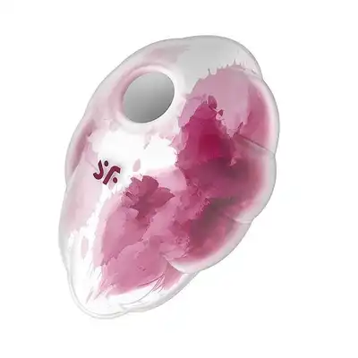 Satisfyer - Cloud Dancer Red/White. Wibrator do łechtaczki w kształcie chmurki, stymulacja wibracją z falą ciśnienia wnosi odrobinę romantyzmu do Twojej sypialni