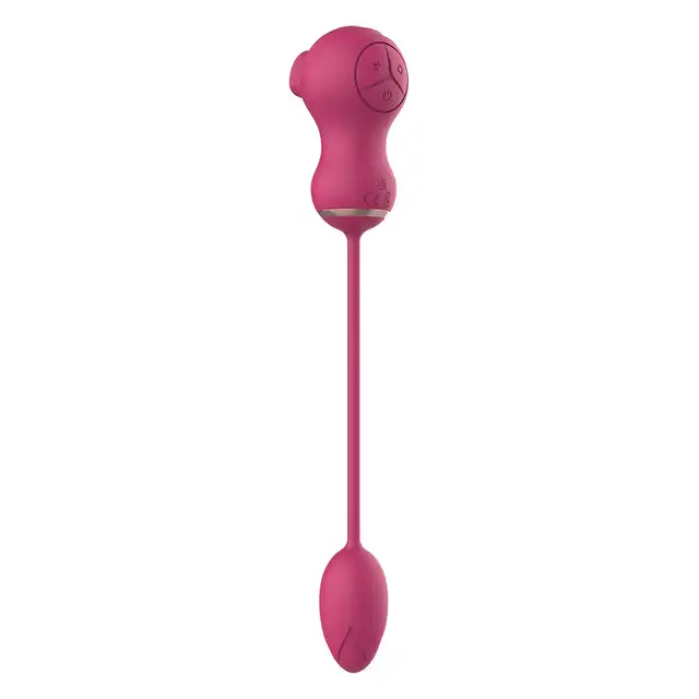 Dreamtoys - Flexible Dual Stimulator. Niesamowity różowy pulsujący stymulator łechtaczki z wibrującym jajeczkiem, podwójna przyjemność