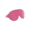 Taboom - Malibu Blindfold Pink. Elegancka różowa opaska na oczy wykonana z wegańskiej skóry PU, ogranicza widzenie i intensyfikuje zmysły