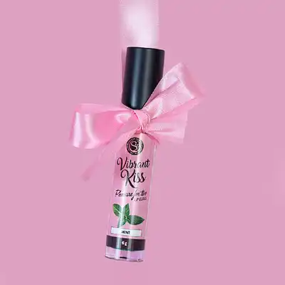 Secret Play - Lip Gloss Vibrant Kiss Mint. Stymulujący błyszczyk o odświeżającym smaku mięty, fale wibracyjne wywołujące mrowienie, pobudza zmysły i zwiększ przyjemność