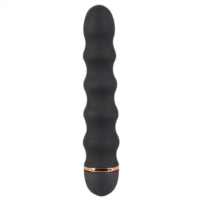 Bendy - Wavy Vibrator Black. Elastyczny wibrator rowkowy z miękką fakturą, 20 trybami wibracji, oferujący intensywną stymulację