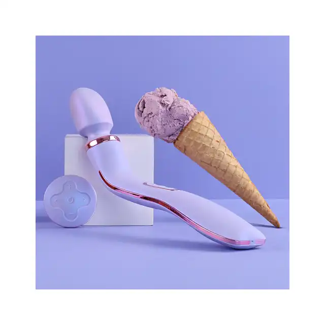 Wellness - Eternal Wand Purple. Silikonowa, lawendowa magiczna różdżka na pilota bezprzewodowego. Niesamowite doznania z 10 trybami wibracji