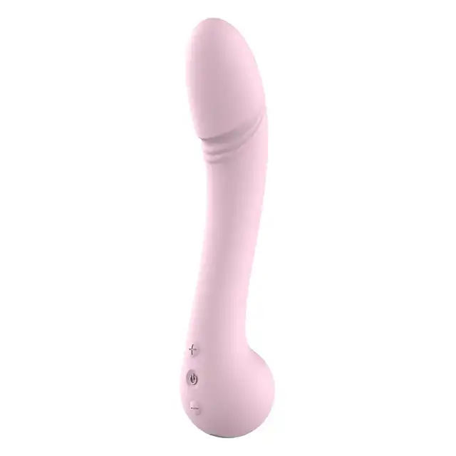Amour – Flexible Vibrator Lea. Różowy silikonowy wibrator z lekkim wygięciem do subtelnej stymulacji punktu G